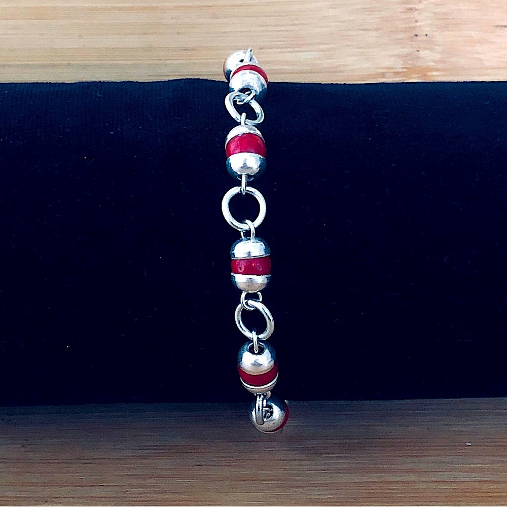 $112  Estate Bracelet  Sterling Silver  7 & 1/2 Inches  Marked MEXICO 925